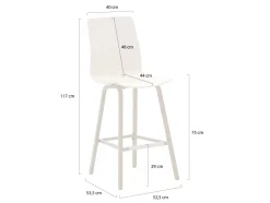 Hartman Sophie Studio Wave Barhocker Outdoor