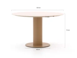 Hartman Taragona/Girona ø120cm dining tuinset 5-delig stapelbaar