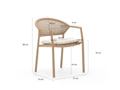 Hartman Taragona/Valencia 220 cm Gartenmöbel-Set 7-teilig