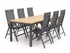 Hartman Troy/Linosa 240 cm Gartenmöbel-Set 7-teilig verstellbar
