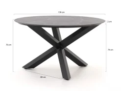 Hartman Troy/Lodola ø 130 cm Gartenmöbel-Set 5-teilig verstellbar