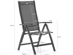 Hartman Troy/Lodola ø 130 cm Gartenmöbel-Set 5-teilig verstellbar