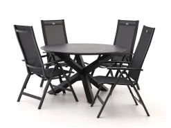 Hartman Troy/Lodola ø 130 cm Gartenmöbel-Set 5-teilig verstellbar