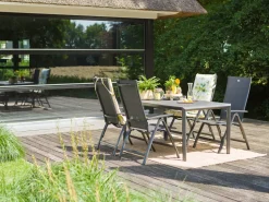 Hartman Troy/ROUGH-S 160 cm Gartenmöbel-Set 5-teilig verstellbar