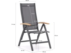 Hartman Troy/Stephanie 200 cm Gartenmöbel-Set 5-teilig verstellbar