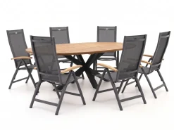 Hartman Troy/Stephanie 240 cm Gartenmöbel-Set 7-teilig verstellbar