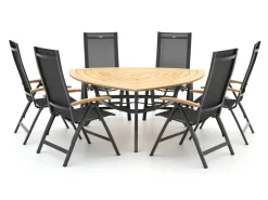 Hartman Troy/Triangular 170 cm Gartenmöbel-Set 7-teilig verstellbar