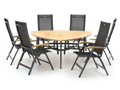 Hartman Troy/Triangular 170 cm Gartenmöbel-Set 7-teilig verstellbar