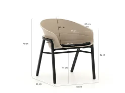 Hartman Tubb Gartenmöbel-Set 70 cm 3-teilig verstellbar