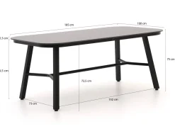 Hartman Tubb Gartentisch 185x100x75cm