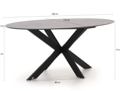 Intenso Adriano/Furato ellips 200 cm Gartenmöbel-Set 5-Teilig