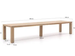 Intenso Adriano/ROUGH-X 400 cm Gartenmöbel-Set 11-teilig