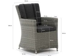Intenso Adriano/ROUGH-X 400 cm Gartenmöbel-Set 11-teilig