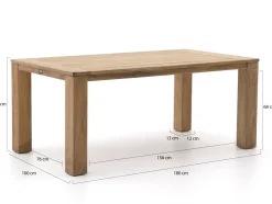 Intenso Adriano/ROUGH-X 180 cm Gartenmöbel-Set 5-teilig