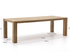 Intenso Adriano/ROUGH-X 240 cm Gartenmöbel-Set 7-teilig