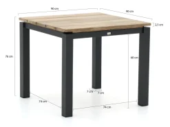 Intenso Asti/Lagundo 90 cm Gartenmöbel-Set 3-teilig