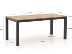 Intenso Asti/Lagundo 180 cm Gartenmöbel-Set 5-teilig