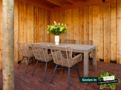 Intenso Asti/ROUGH-S 220 cm Gartenmöbel-Set 7-teilig