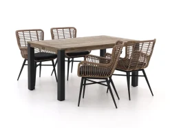 Intenso Asti/ROUGH-S 160 cm Gartenmöbel-Set 5-teilig