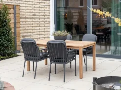 Intenso Azora/ROUGH-S 160 cm Gartenmöbel-Set 5-teilig