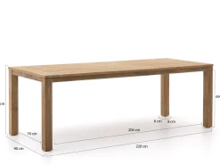 Intenso Azora/ROUGH-S 220 cm Gartenmӧbel-Set 7-teilig