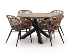 Intenso Azora/ROUGH-Y ø120 cm Gartenmöbel-Set 5-teilig