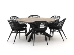 Intenso Azora/ROUGH-Y ø150 cm Gartenmöbel-Set 7-teilig