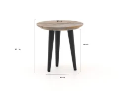 Intenso Borgetto/ROUGH-K ø 40 cm Balkon Lounge-Set 3-teilig