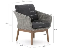 Intenso Borgetto/ROUGH-K ø 40 cm Balkon Lounge-Set 3-teilig