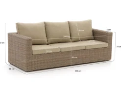 Intenso Carpino Gartensofa 3-Sitzer 230 cm
