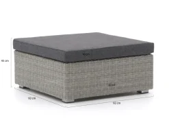 Intenso Carpino Lounge Gartenhocker 92x92 cm