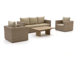 Intenso Carpino/ROUGH-L Sessel-Sofa Lounge-Set 4-teilig