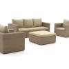 Intenso Carpino Sessel-Sofa Lounge-Set 4-teilig