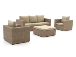 Intenso Carpino Sessel-Sofa Lounge-Set 4-teilig