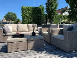 Intenso Carpino Sessel-Sofa Lounge-Set 4-teilig
