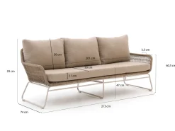 Intenso Isorella Gartensofa 3-Sitz 213 cm