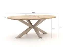 Intenso Isorella/ROUGH-Y Ellips 200cm dining tuinset 7-delig