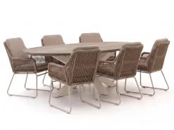 Intenso Isorella/ROUGH-Y Ellips 240cm dining tuinset 7-delig