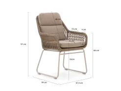 Intenso Isorella/ROUGH-Y Ellips 240cm dining tuinset 7-delig