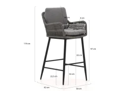 Intenso Isorella /ROUGH-Y Ellips 240 cm Gartenbar-Set 7-teilig