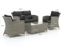 Intenso Leone/Milano Sessel-Sofa Lounge-Set 4-teilig