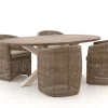 Intenso Marecchia/ROUGH-Y Ellips 200 cm Gartenmöbel-Set 5-teilig