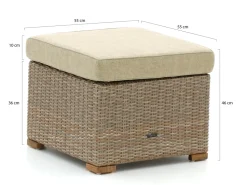 Intenso Mazzano Gartensessel verstellbar mit Hocker