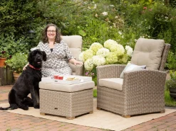 Intenso Mazzano/ROUGH-X 240 cm Lounge Gartenmöbel-Set 5-teilig verstellbar