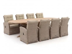 Intenso Mazzano/ROUGH-Y Ellips 280 cm Gartenmöbel-Set 9-teilig verstellbar