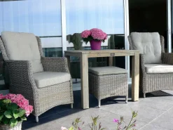 Intenso Milano Beistelltisch Outdoor/Gartenhocker 53x53x37 cm