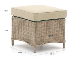 Intenso Milano Beistelltisch Outdoor/Gartenhocker 53x53x37 cm