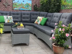 Intenso Milano Beistelltisch Outdoor/Gartenhocker 53x53x37 cm