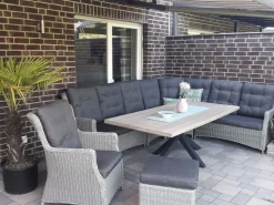 Intenso Milano Beistelltisch Outdoor/Gartenhocker 53x53x37 cm