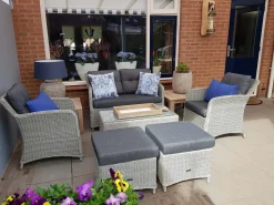 Intenso Milano Beistelltisch Outdoor/Gartenhocker 53x53x37 cm